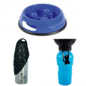 -Plast-skåle -Vandflasker og slikkemåtter