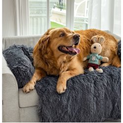 Hundekurv med tppe 90x80 cm