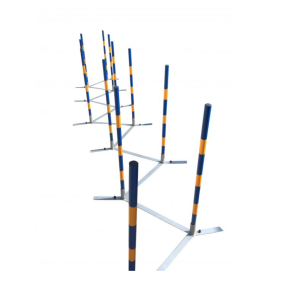 Agility slalombane proff m/12 pinde i zigzag