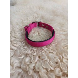 Nylon halsb�nd I cerise r�d