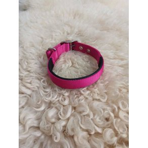 Nylon halsb�nd I cerise r�d