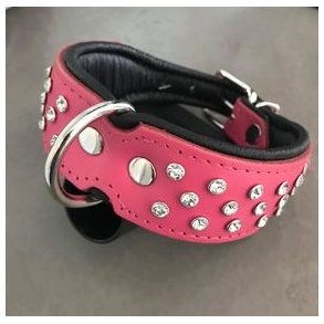 H�ndlavet l�derhalsb�nd 45/4 cm 