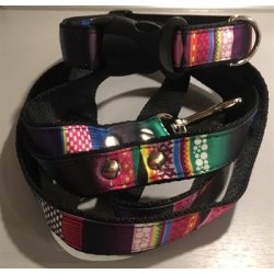 Nylon "Mosaic" st halsbnd/line