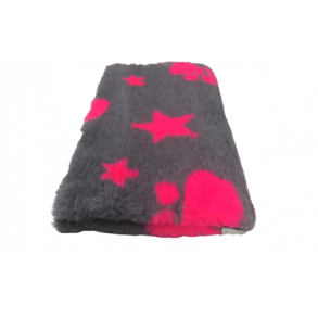 Vetbed m/Pink stars 75x100 cm