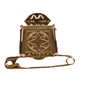 udstillings broche til nummer