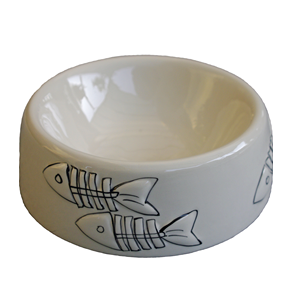 Katte keramik sk�l � 14 cm