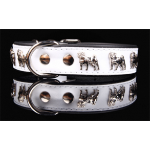 H�ndlavet Mops halsb�nd  3/45 cm