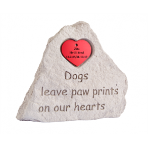 Mindesten 10x 8x 2,5  cm m/ hjerte navneskilt